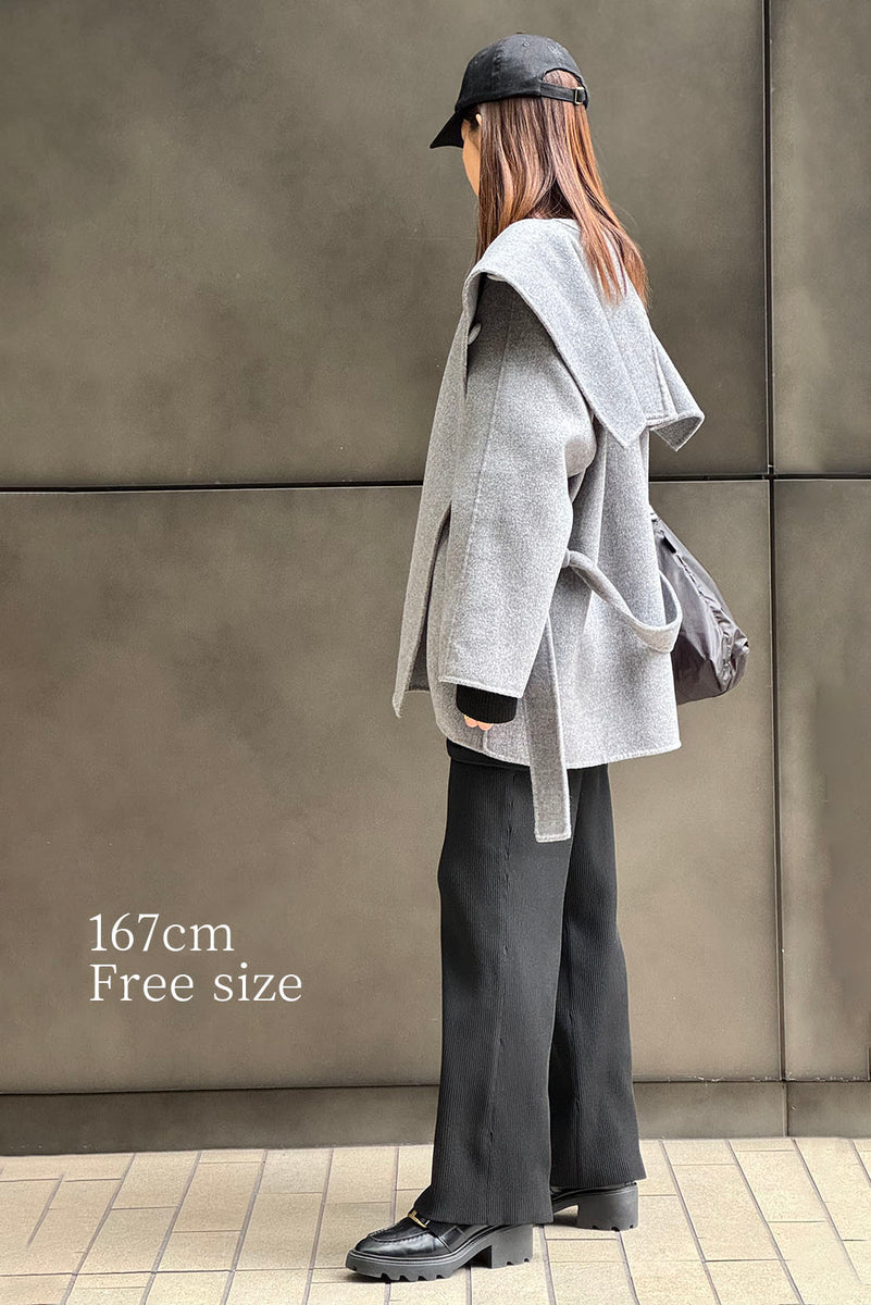 unnumber ダブルフェイス手縫いコート Audrey】ダブルフェイス手縫いコート – un number