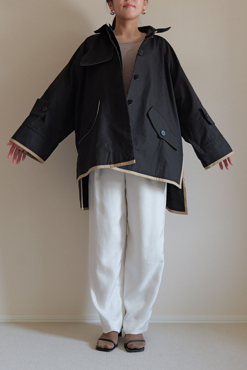 【CHARME SHEER】アルパカ混前後2WAYリブニット