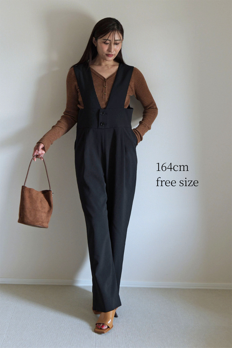 【CHARME SHEER】アルパカ混前後2WAYリブニット