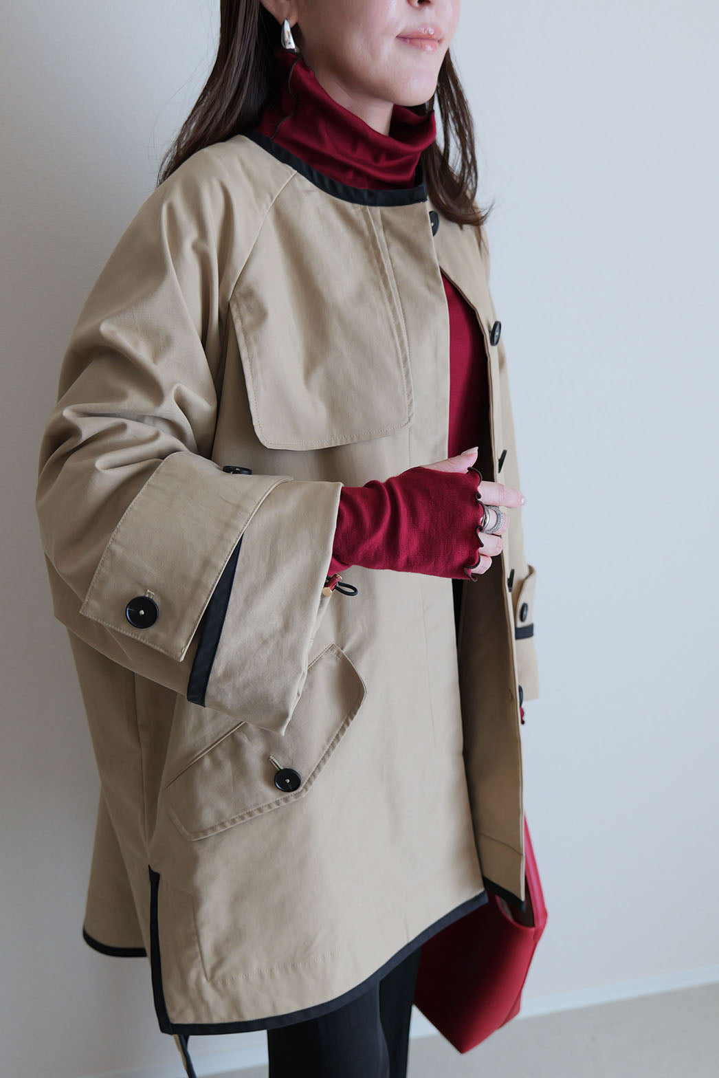 ÉLAN】ボックスショートトレンチ – un number