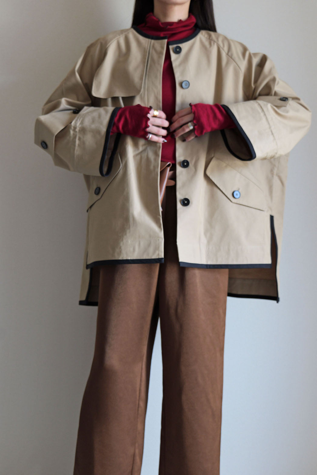 ÉLAN】ボックスショートトレンチ – un number