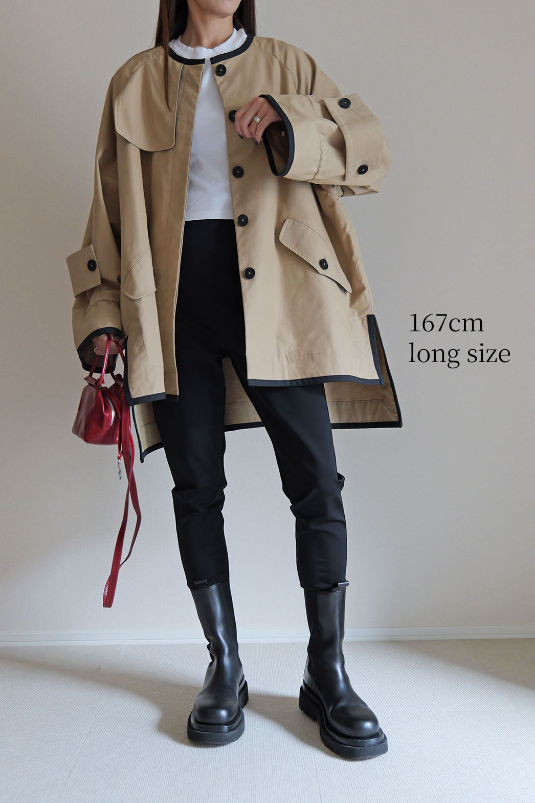 un number 【ELAN】　ボックスショートトレンチ　ロング ÉLAN】ボックスショートトレンチ – un number