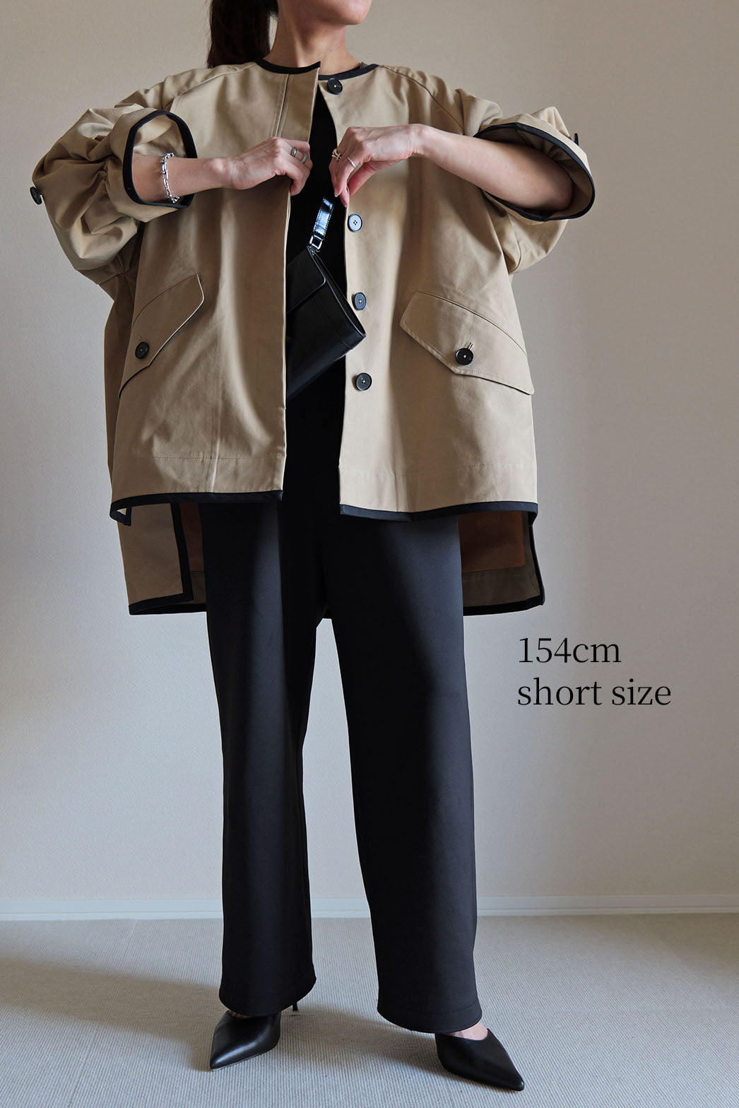 un number 【ELAN】　ボックスショートトレンチ　ロング ÉLAN】ボックスショートトレンチ – un number