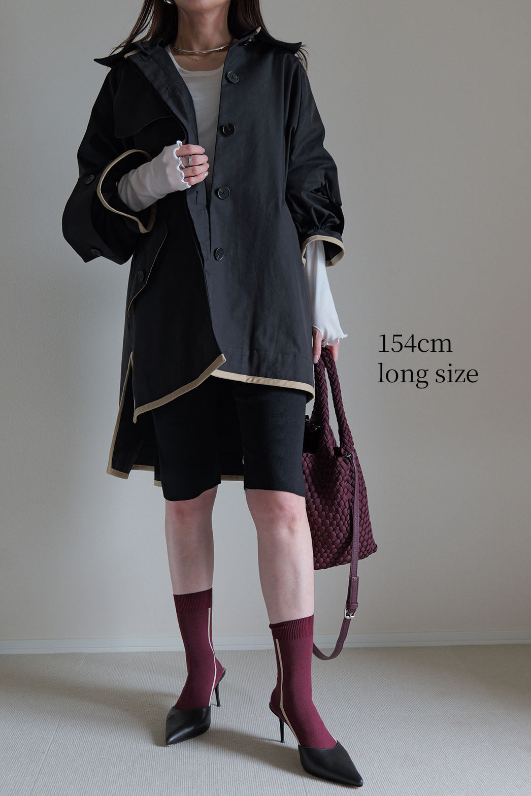 un number 【ELAN】　ボックスショートトレンチ　ロング ÉLAN】ボックスショートトレンチ – un number