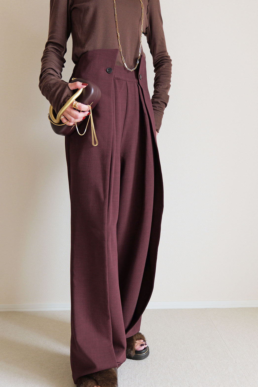 George】サイドラップパンツ – un number