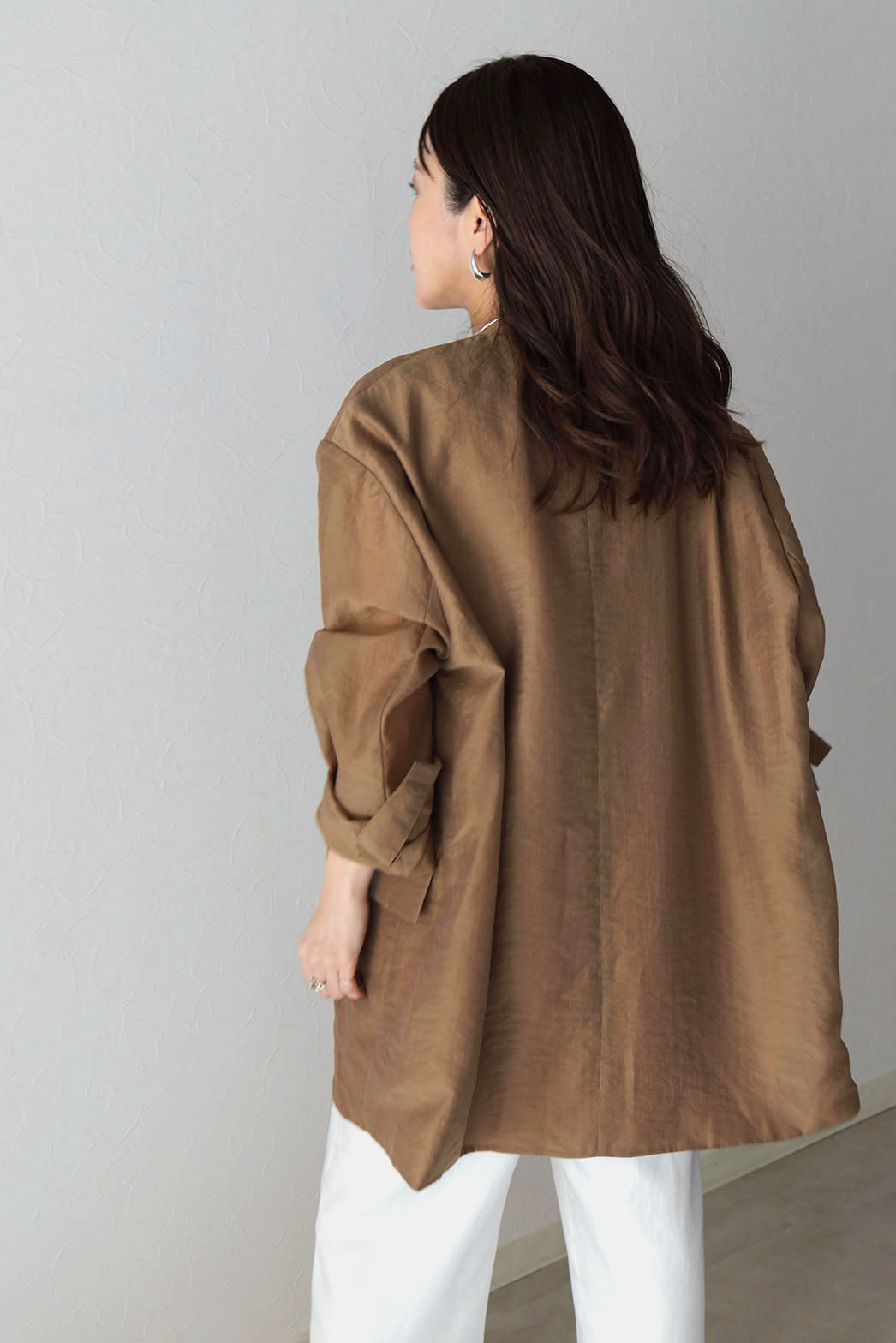 新品un number シアーノーカラージャケット　アンナンバーシアージャケット HAGOROMO】シアーノーカラージャケット (mocha) – un number