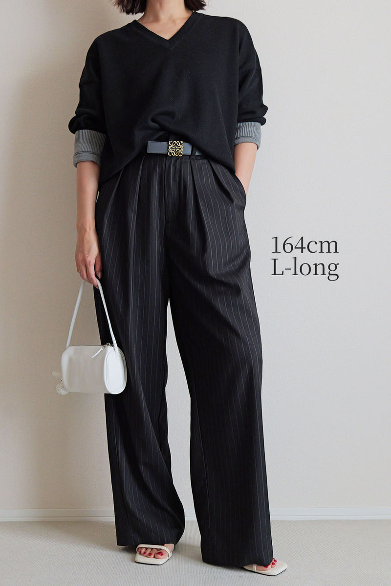 ぴんく ページ Jack Code-P】ピンストインタックパンツ – un number