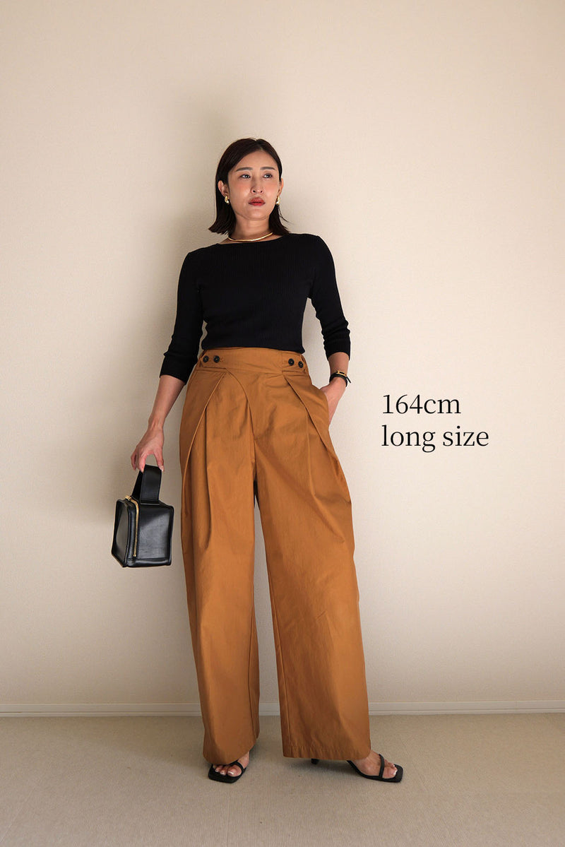 【PAS】インバーテッドタックパンツ