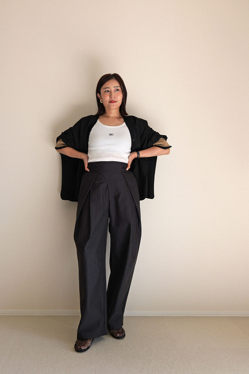 【PAS】インバーテッドタックパンツ