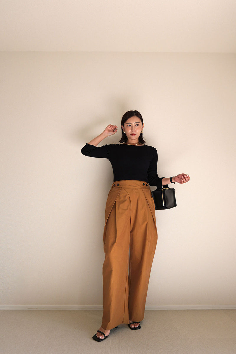 【PAS】インバーテッドタックパンツ