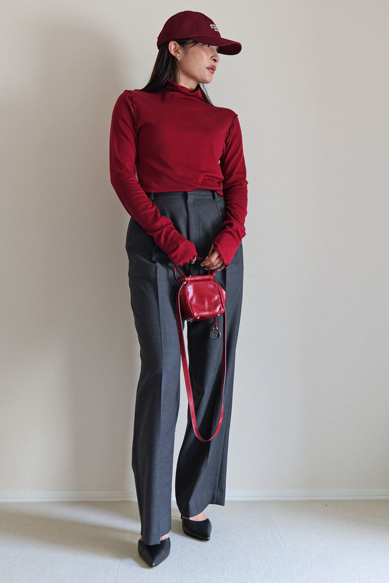 【TETE4】リヨセルボトルネック配色メローカットソー