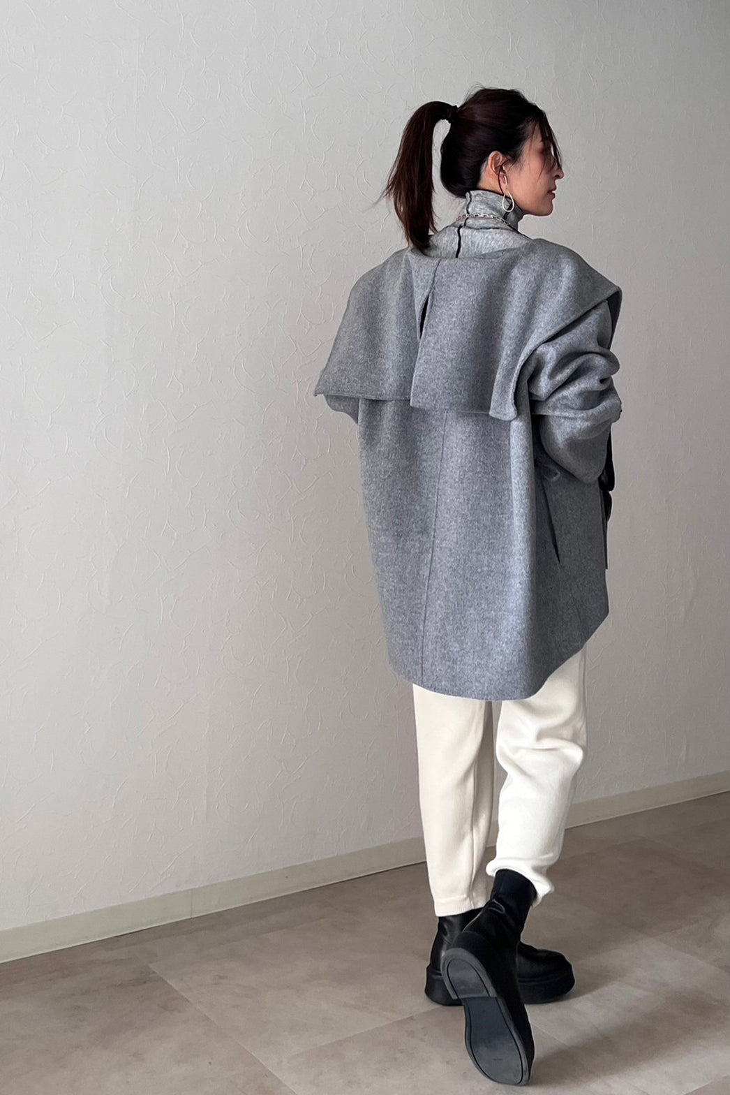 Un number ショートコート　Audrey Audrey】ダブルフェイス手縫いコート – un number