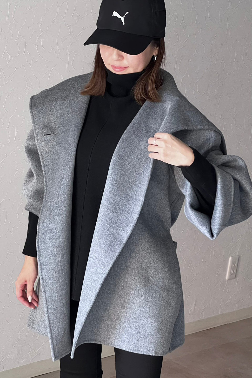 Un number ショートコート　Audrey Audrey】ダブルフェイス手縫いコート – un number