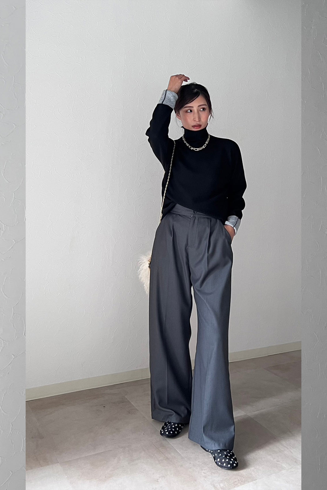 高価値セリー CATE】リバーシブルドルマンニット – number un トップス