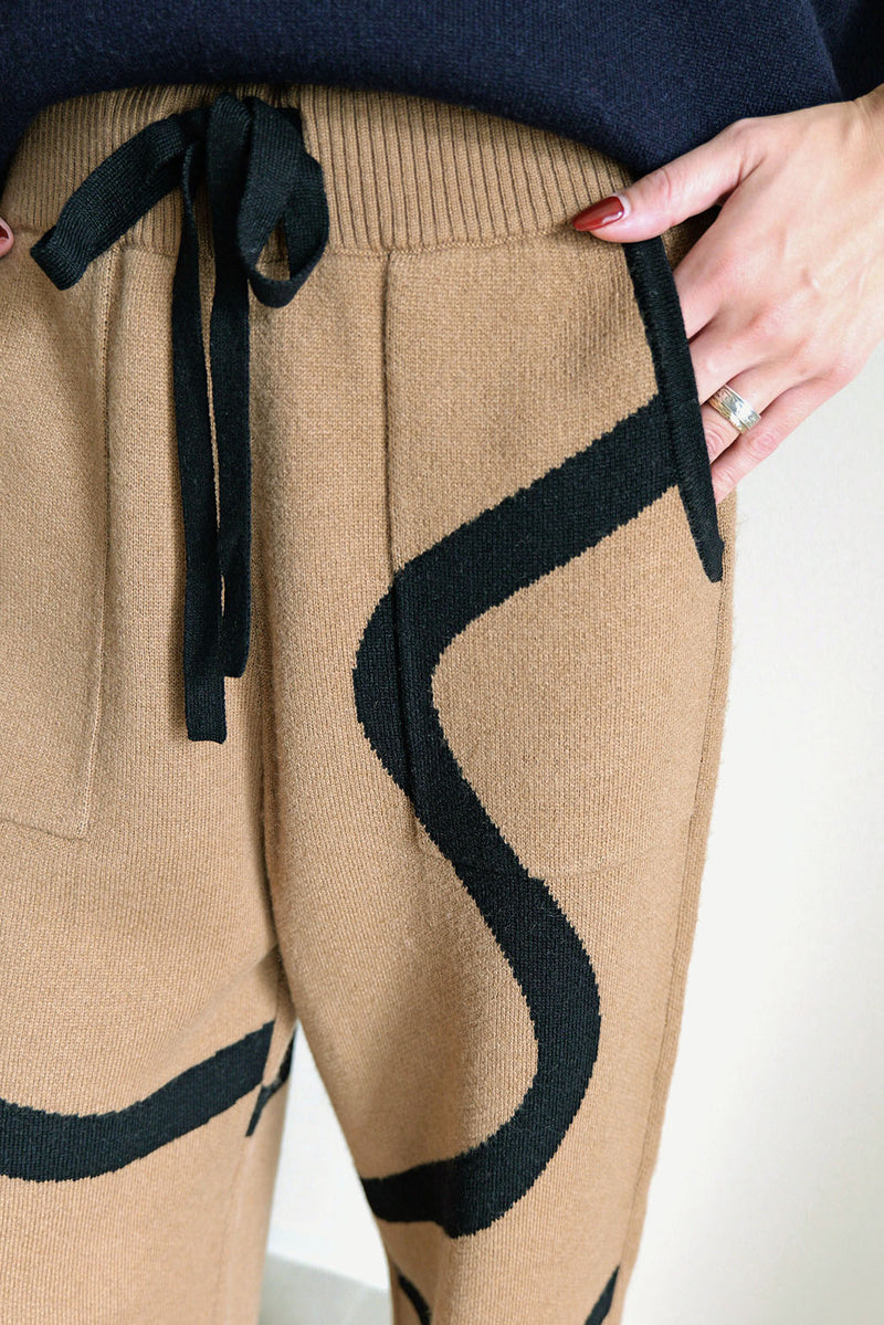 【UNEUNE-P】ジャガードニットパンツ