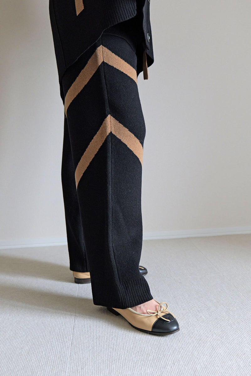 【UNEUNE-P】ジャガードニットパンツ