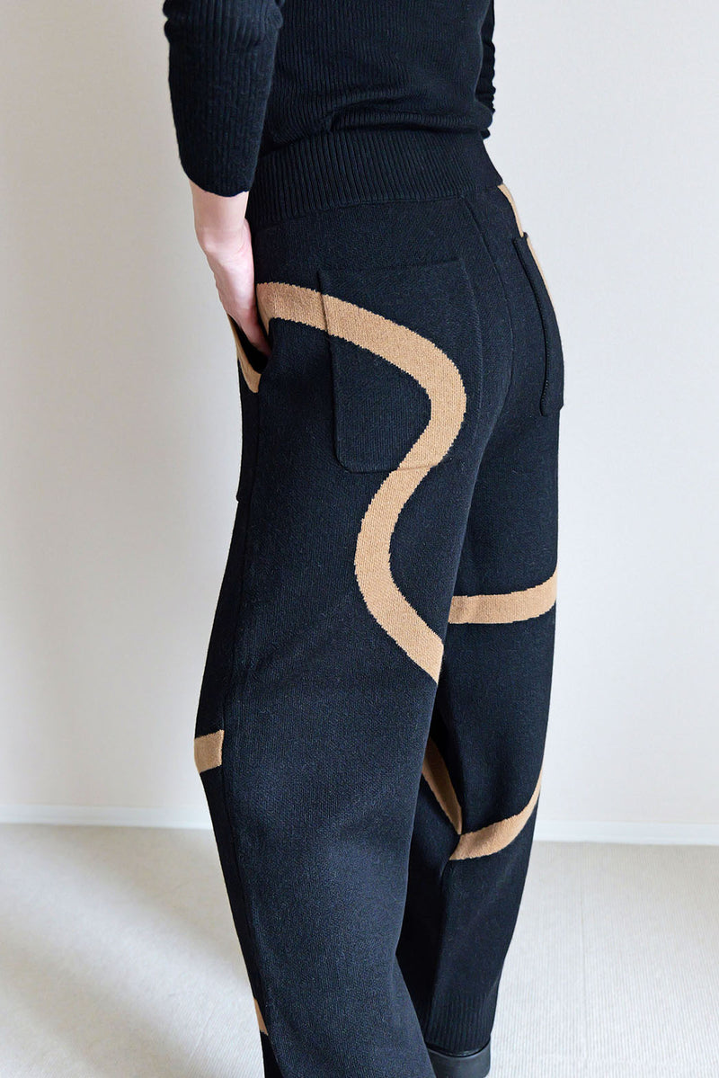 【UNEUNE-P】ジャガードニットパンツ