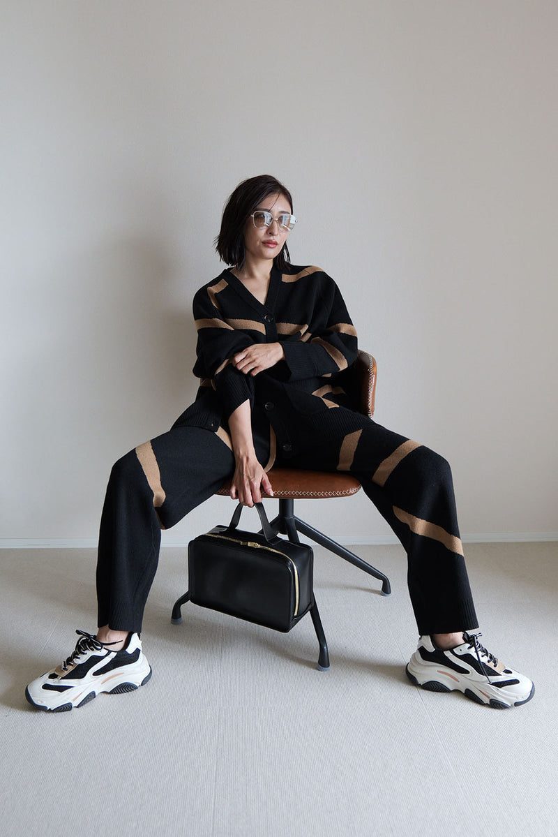 【UNEUNE-P】ジャガードニットパンツ