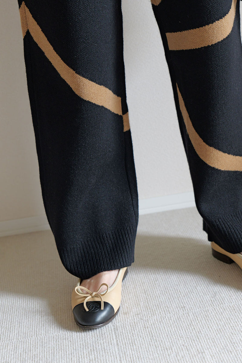 【UNEUNE-P】ジャガードニットパンツ