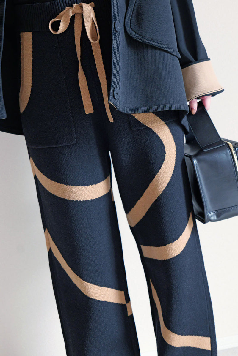 【UNEUNE-P】ジャガードニットパンツ