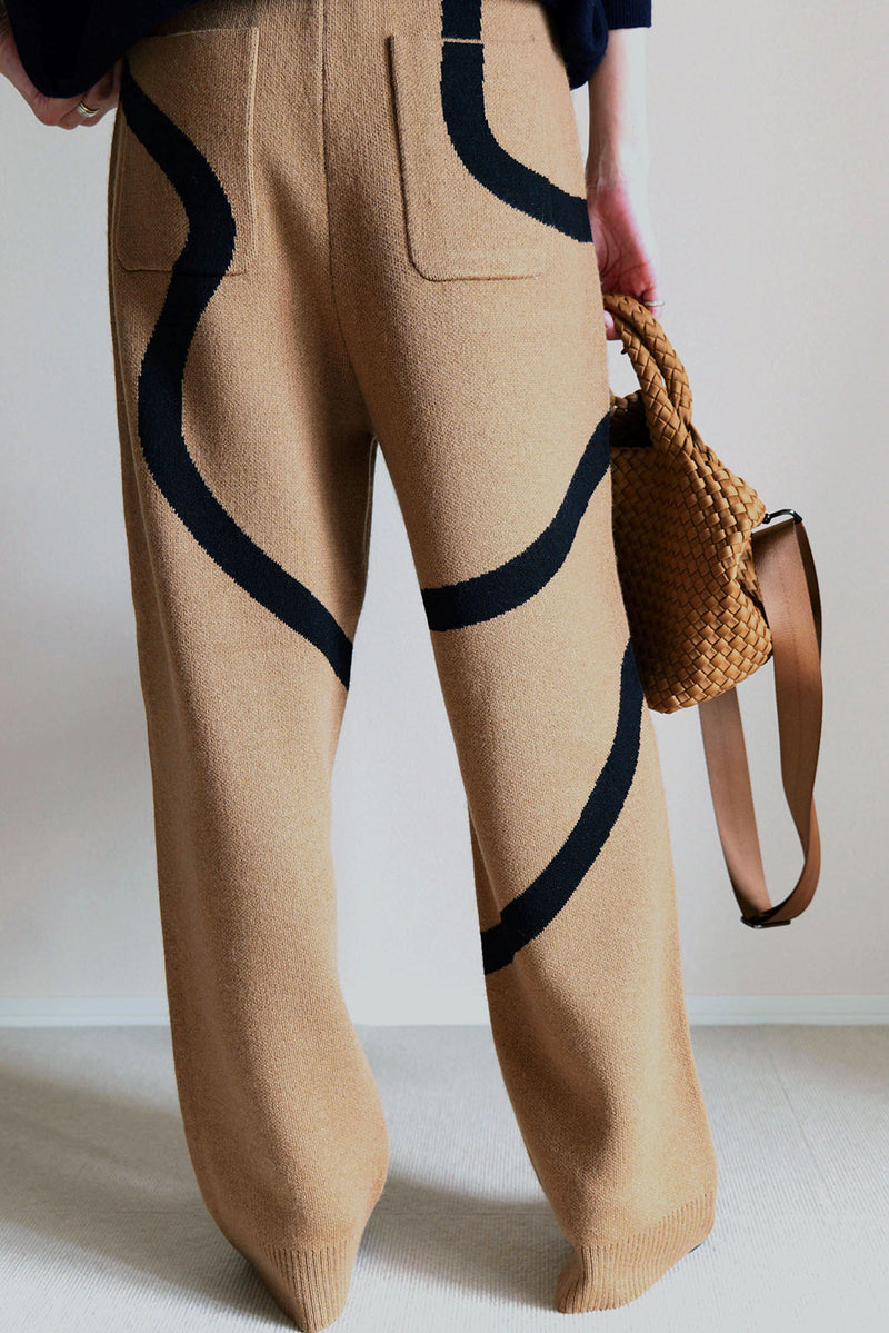 【UNEUNE-P】ジャガードニットパンツ