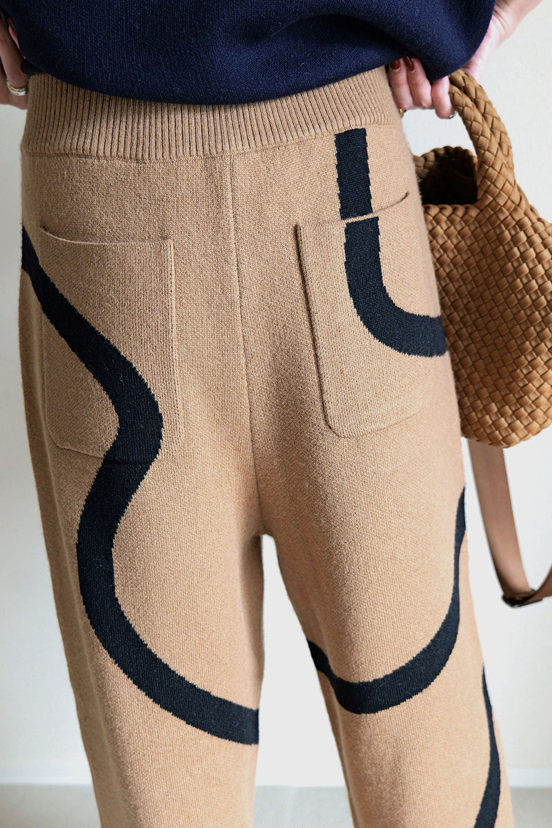 【UNEUNE-P】ジャガードニットパンツ