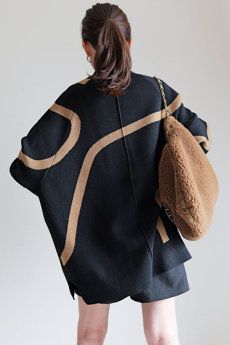 【UNEUNE】ジャガードニットカーディガン