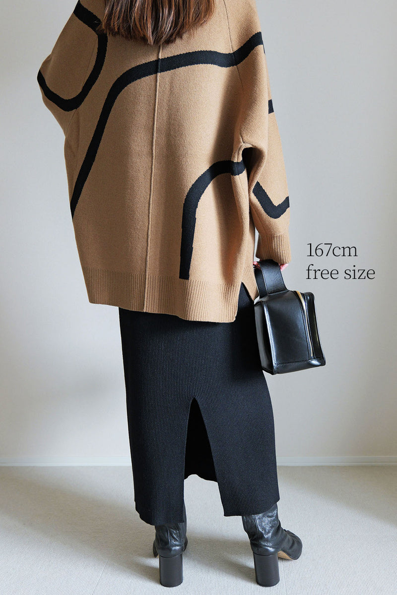 【UNEUNE】ジャガードニットカーディガン