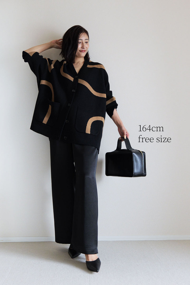 【UNEUNE】ジャガードニットカーディガン