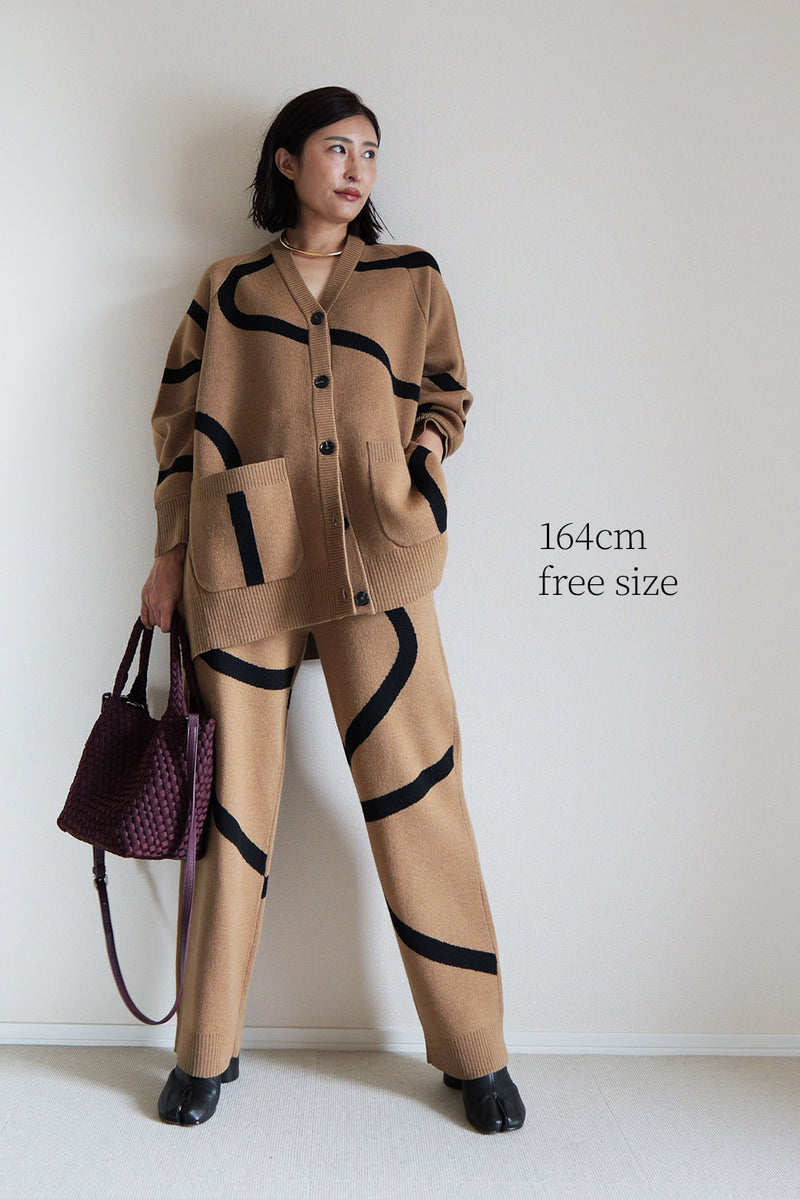 【UNEUNE】ジャガードニットカーディガン