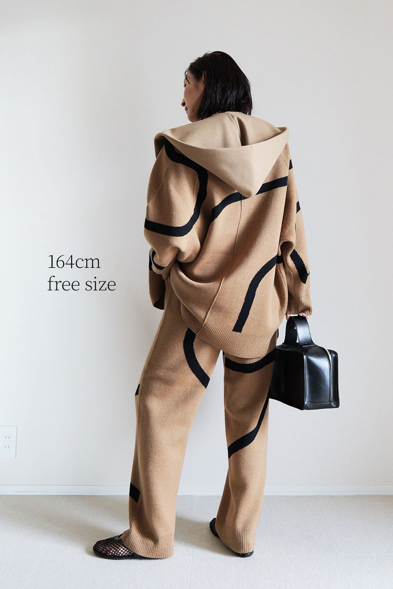 【UNEUNE】ジャガードニットカーディガン