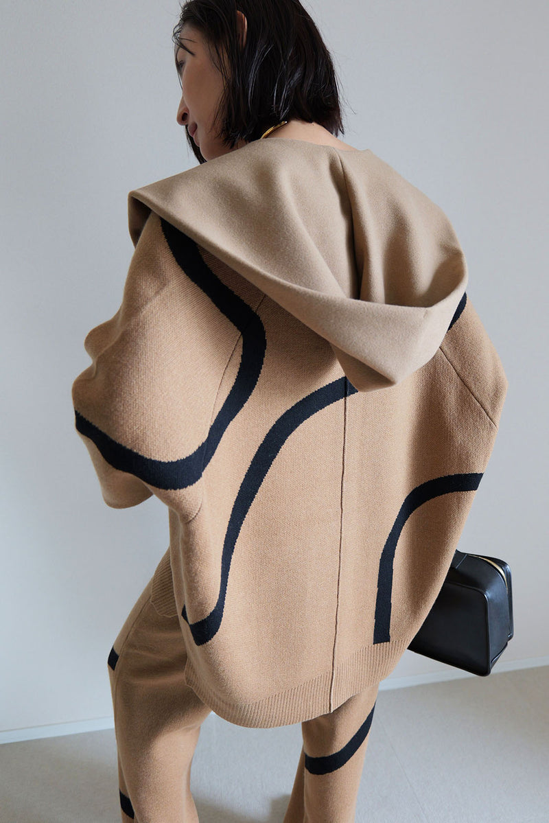 【UNEUNE】ジャガードニットカーディガン