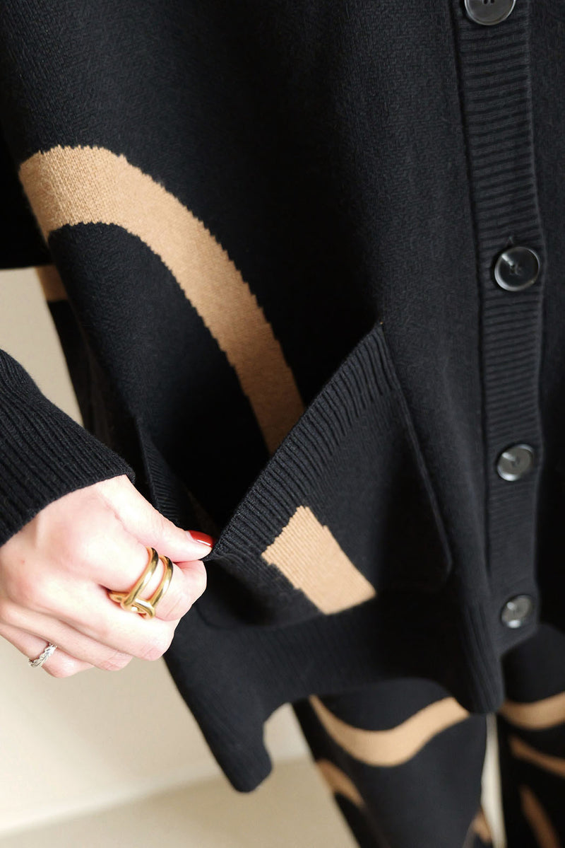 【UNEUNE】ジャガードニットカーディガン