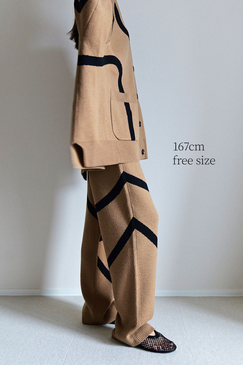 【UNEUNE】ジャガードニットカーディガン