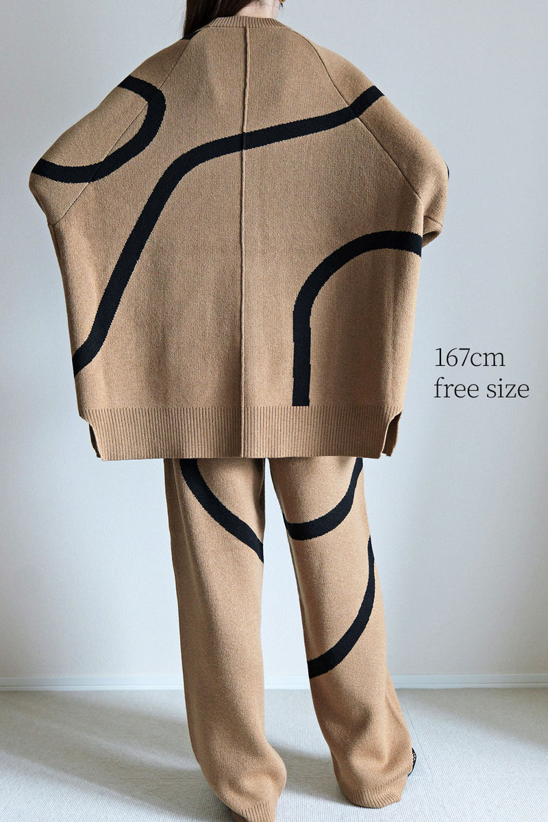 【UNEUNE】ジャガードニットカーディガン