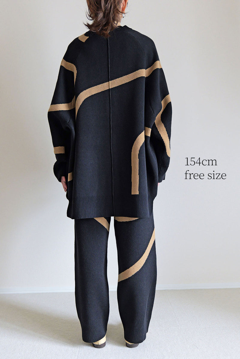 【UNEUNE】ジャガードニットカーディガン