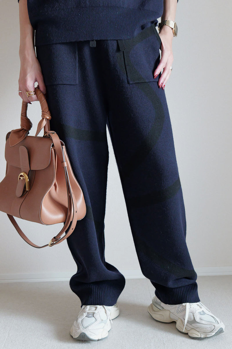 【UNEUNE-P】ジャガードニットパンツ