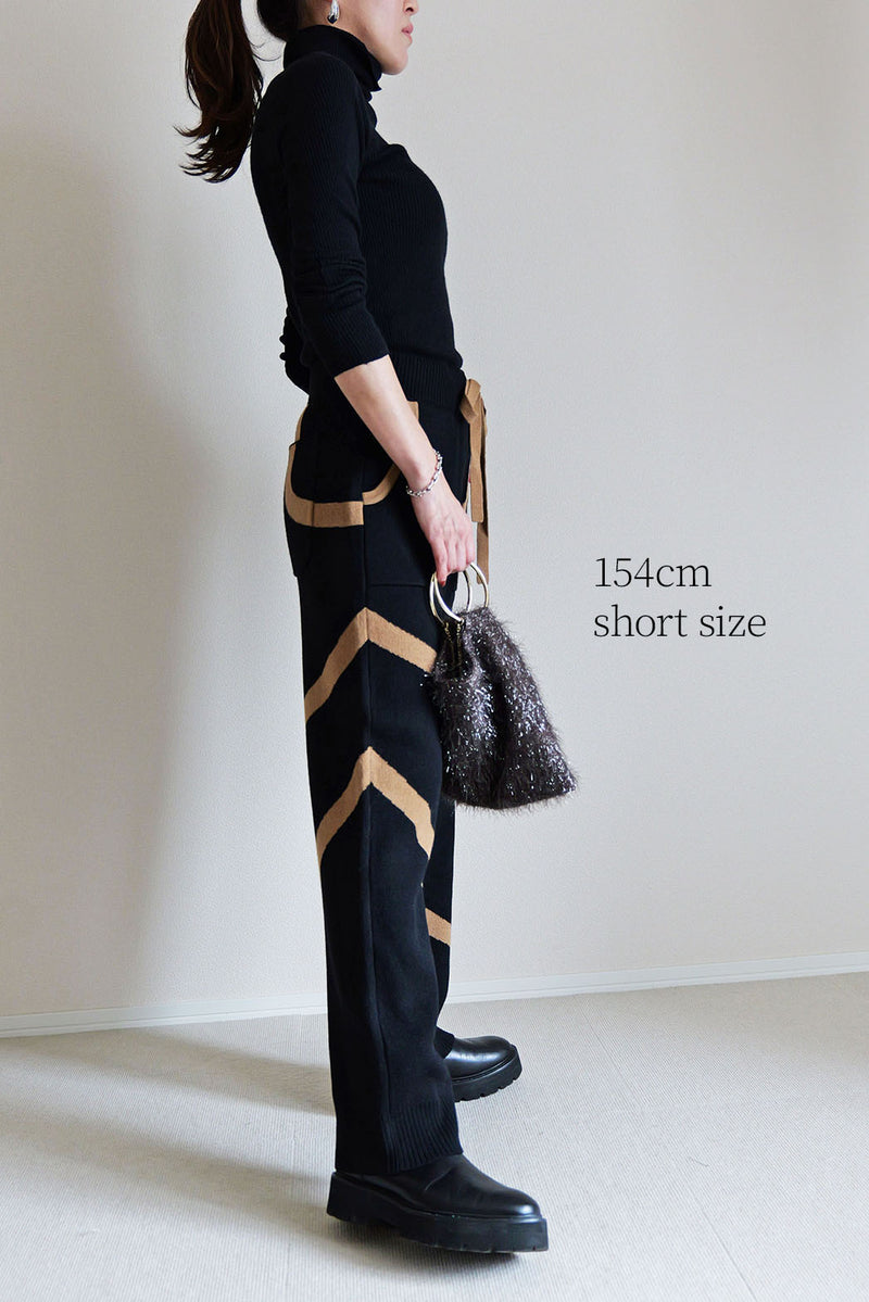 【UNEUNE-P】ジャガードニットパンツ