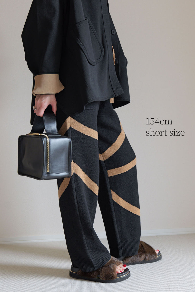 【UNEUNE-P】ジャガードニットパンツ