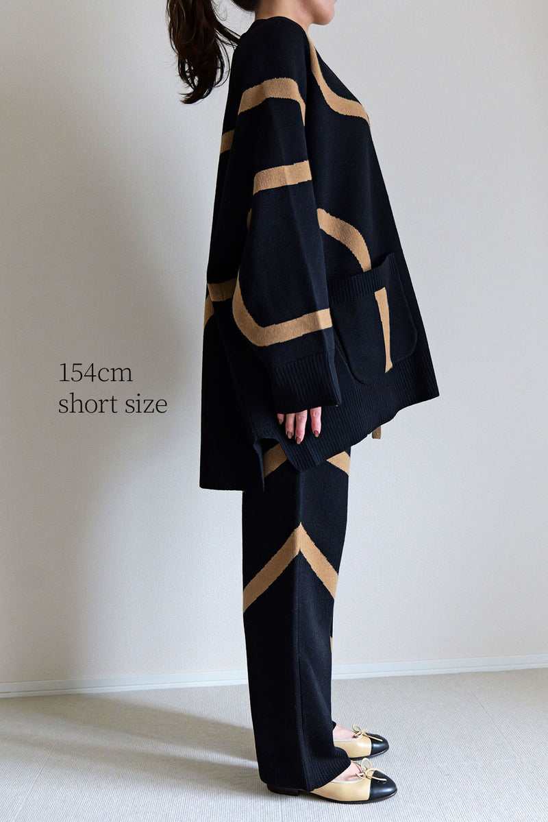 【UNEUNE-P】ジャガードニットパンツ