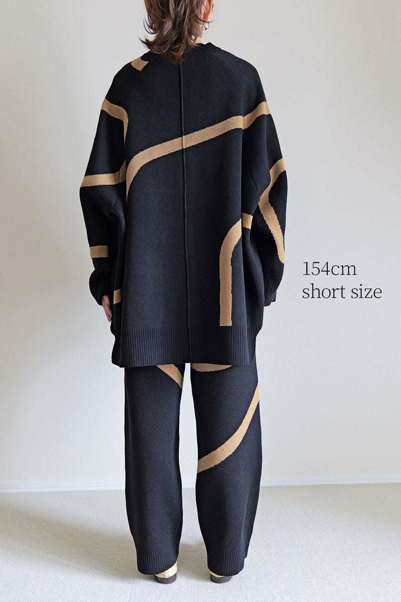 【UNEUNE-P】ジャガードニットパンツ