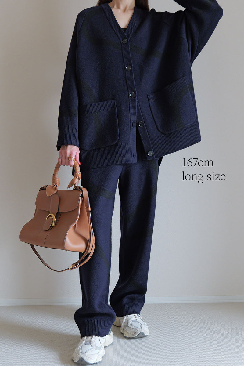 【UNEUNE-P】ジャガードニットパンツ