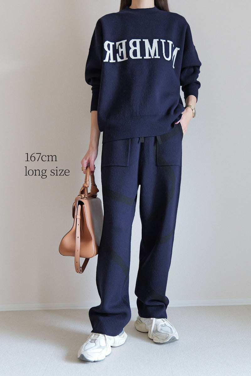 【UNEUNE-P】ジャガードニットパンツ