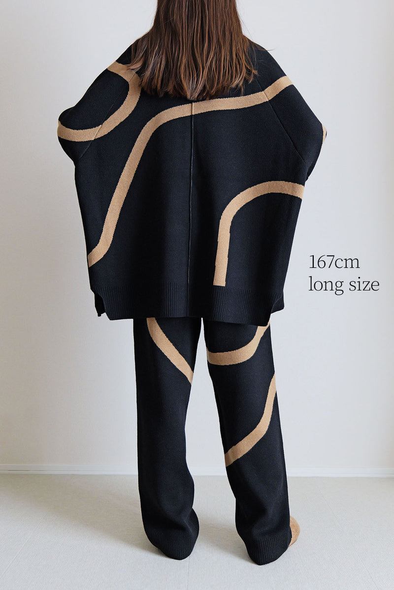 【UNEUNE-P】ジャガードニットパンツ