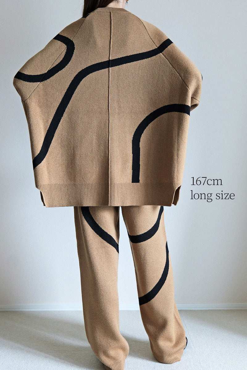 【UNEUNE-P】ジャガードニットパンツ