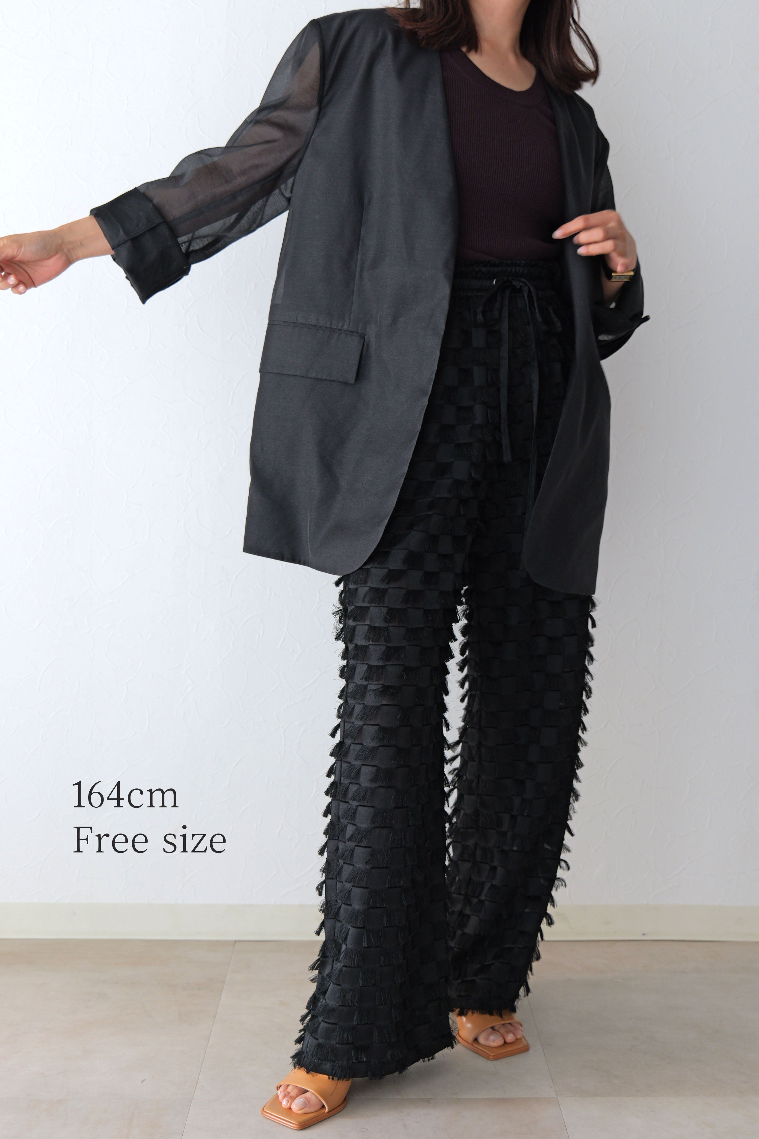 HAGOROMO】シアーノーカラージャケット (black) – un number