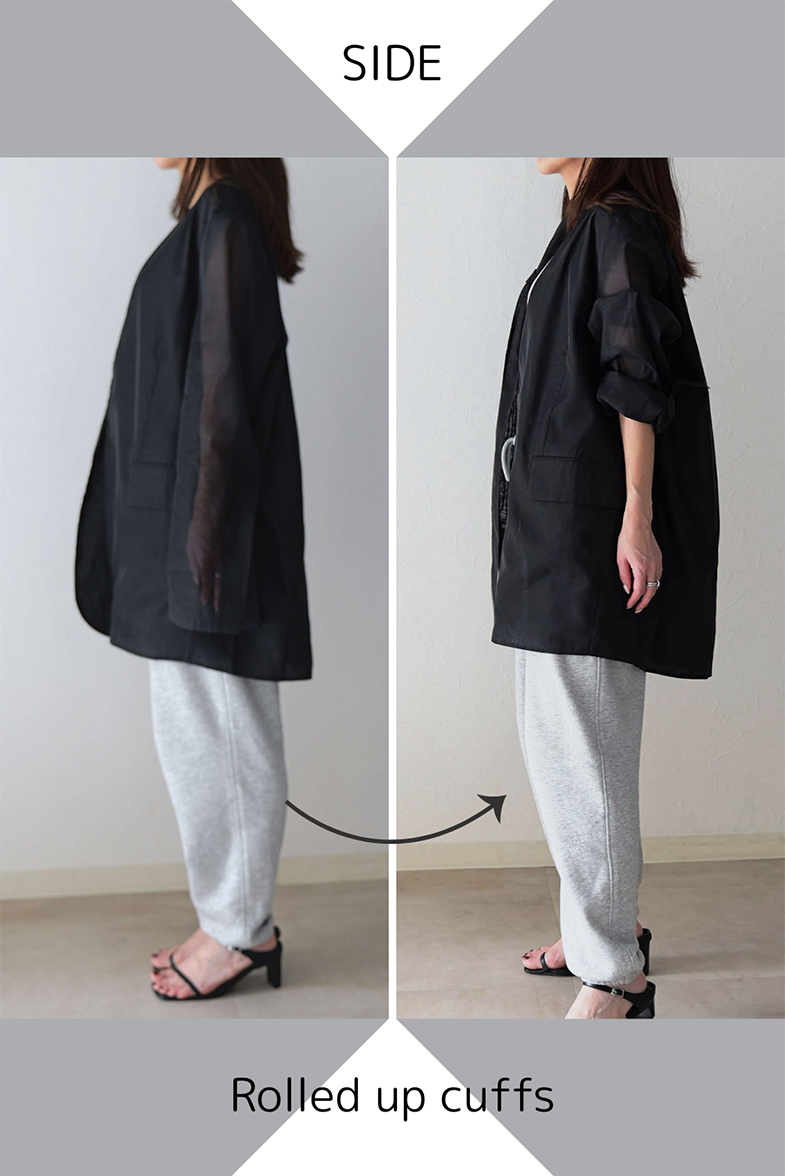 HAGOROMO】シアーノーカラージャケット (black) – un number