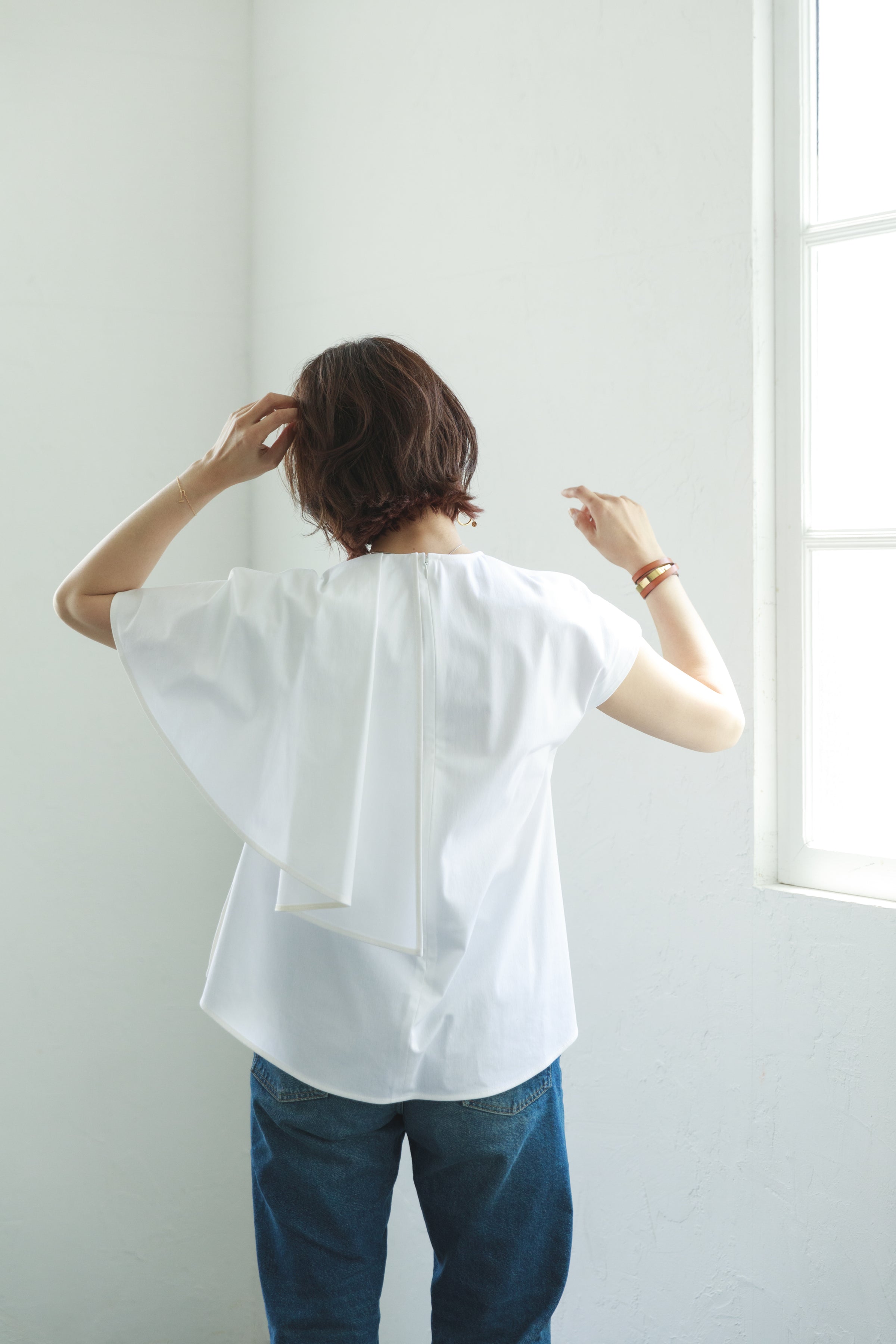 un number「frilled lizard」アシンメトリーブラウス