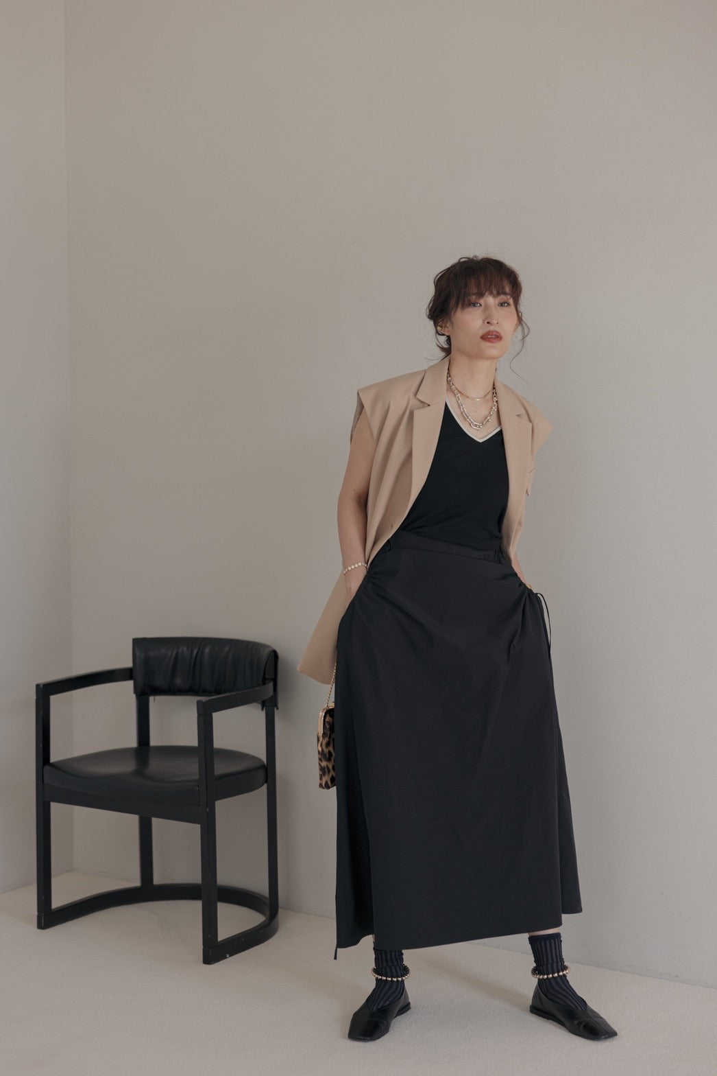 試着のみ　ツイードキュロットスカート unminou アンミヌ 試着のみ ツイードキュロットスカート unminou アンミヌ