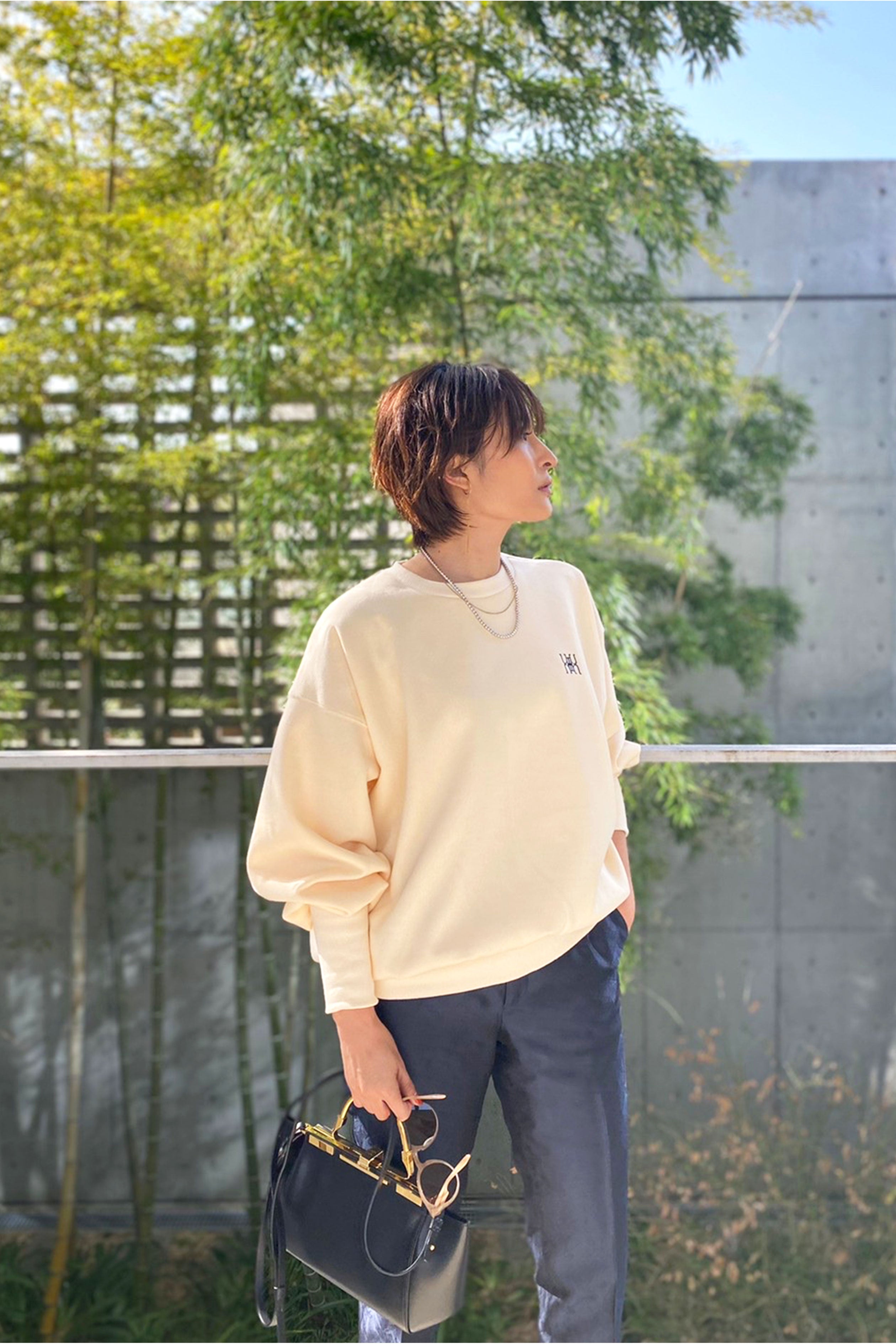 un number「relaxed」ロングカフススウェット 